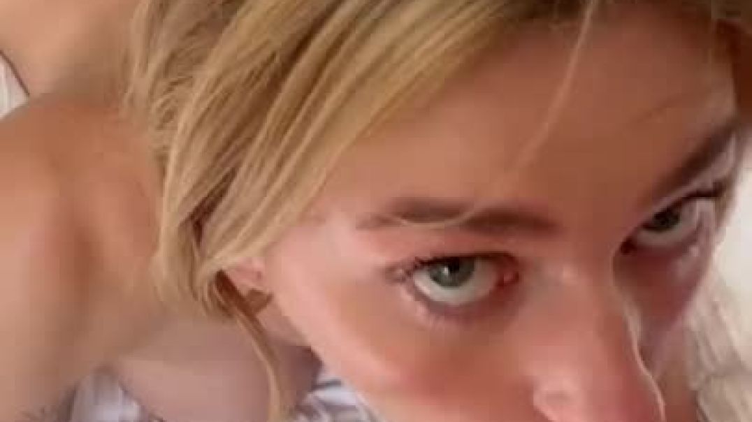 ⁣Wildhalli Deepthroats 'n Rides Fat Cock Until He Cums Inside